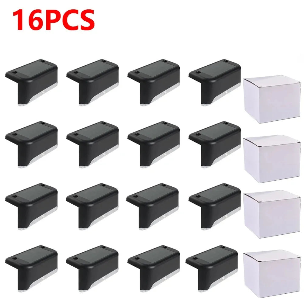 Solar Step Light 4-32 Pack – LED Warm White IP65 Waterproof Path