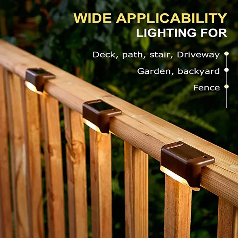 Solar Step Fence Light 20-Pack – LED Waterproof Railing Stairs