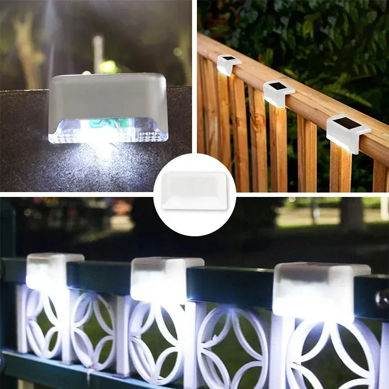 Solar Step Stair Light 1-20PCS – LED Warm White Waterproof Path