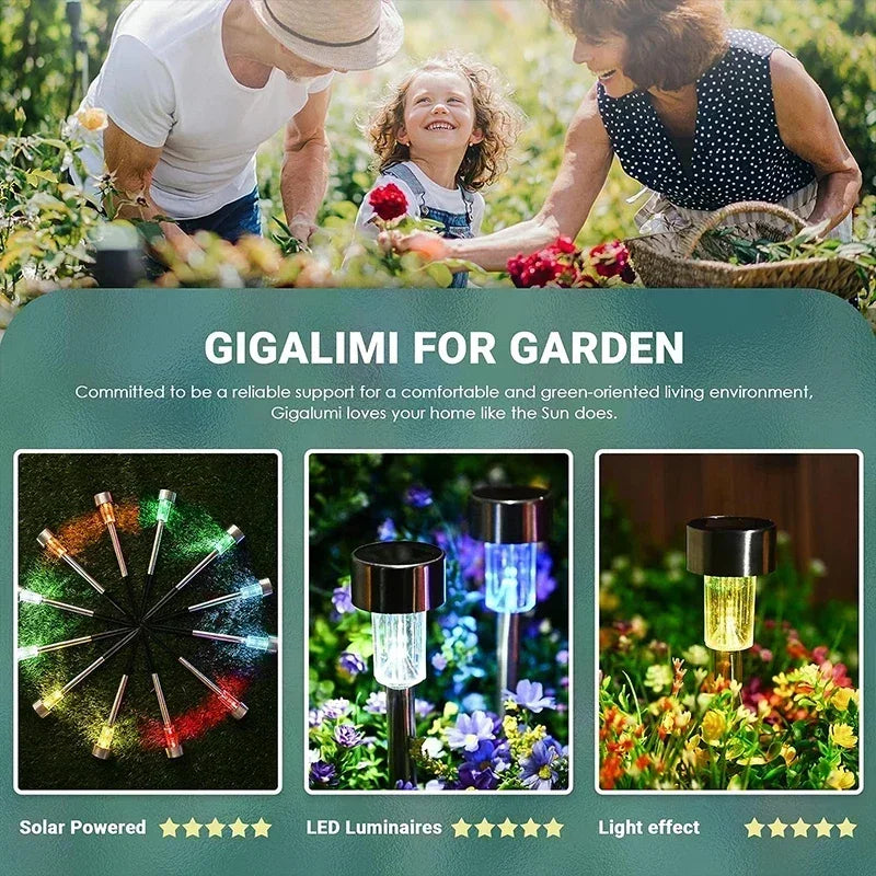Solar Garden Lantern 10-Pack – LED Waterproof