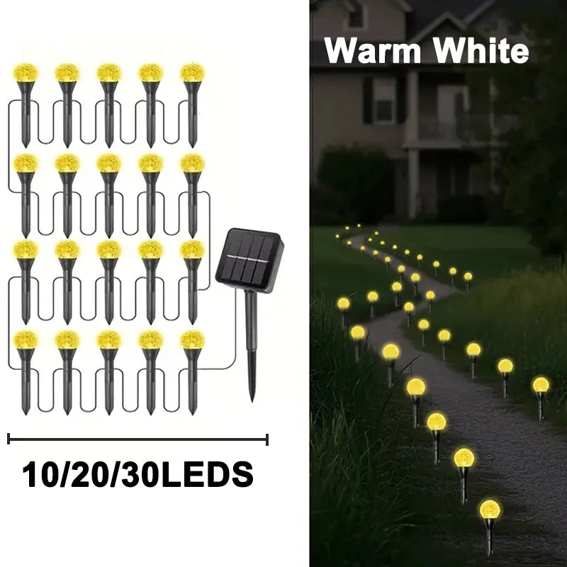 Solar Bubble Ball Lawn Light – 30LED Waterproof