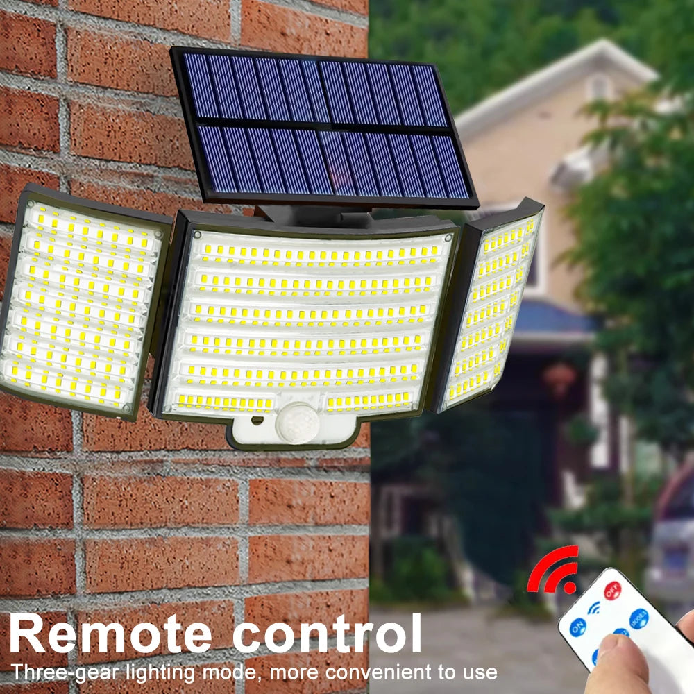 Solar Security Wall Light – 366LED IP65 Motion Sensor