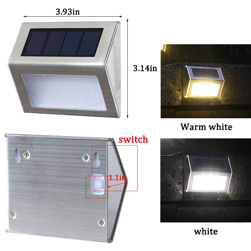 Solar Wall Light 6LED – Waterproof Garden Patio Fence Balcony