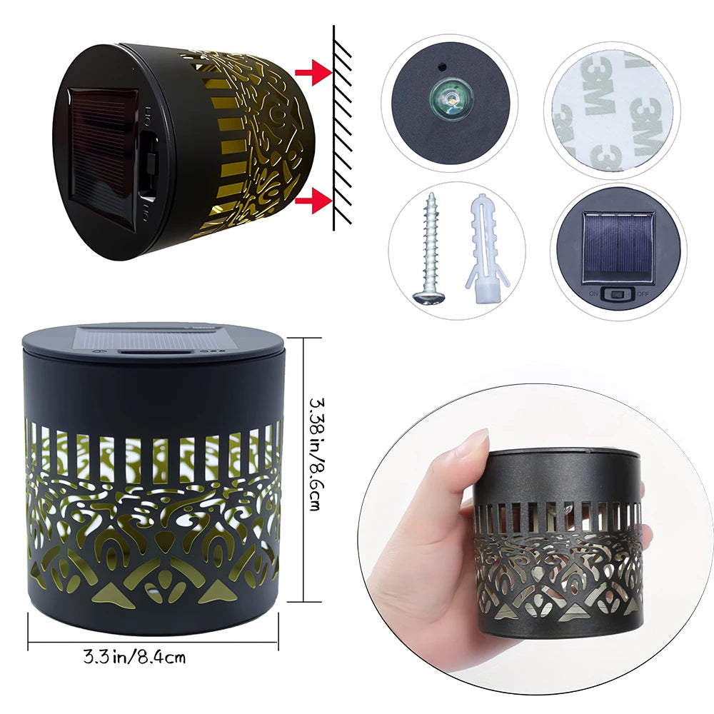 Solar Wall Light – LED IP65 Waterproof Warm White Garden Lawn