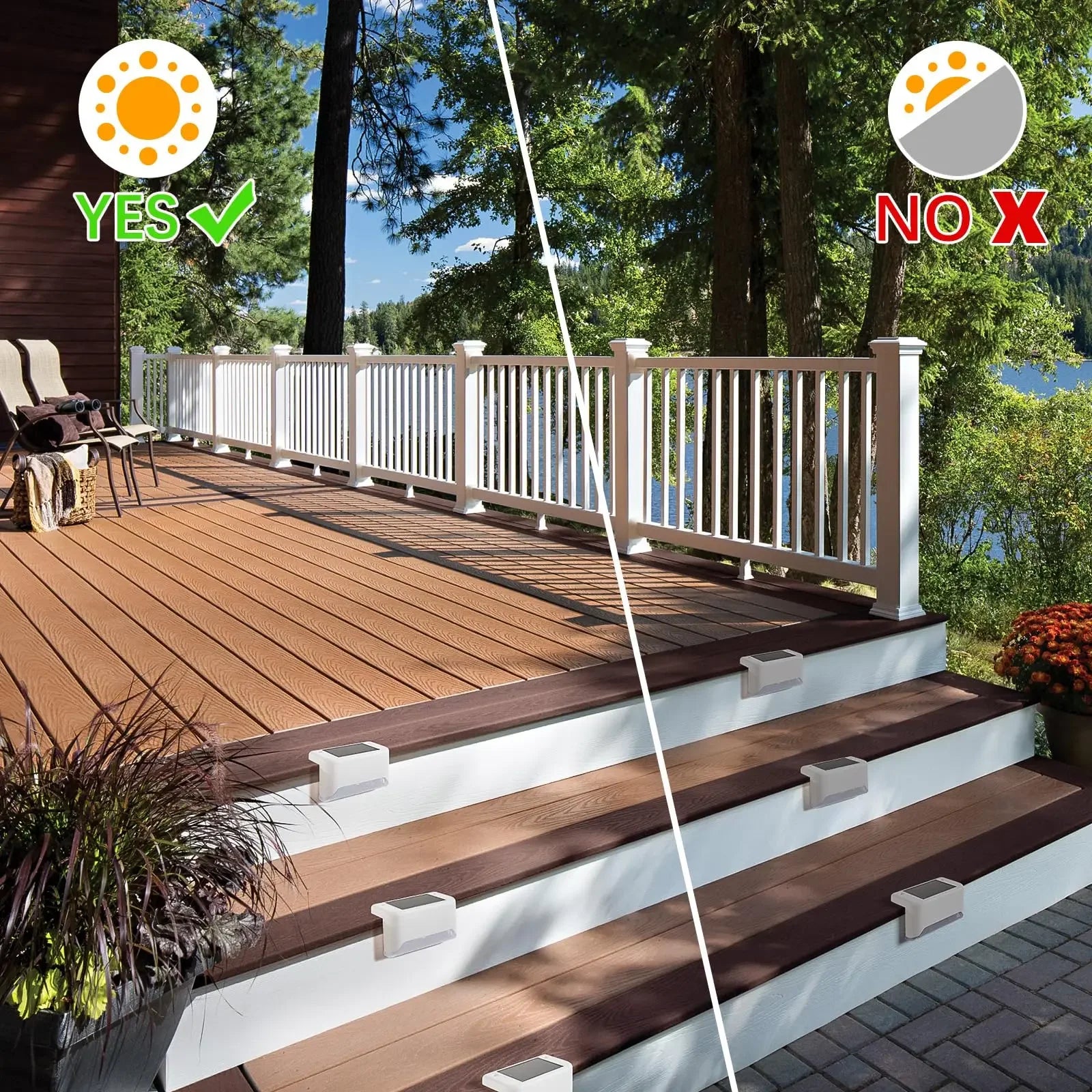 Solar Deck Light – LED Fence Patio Stairs