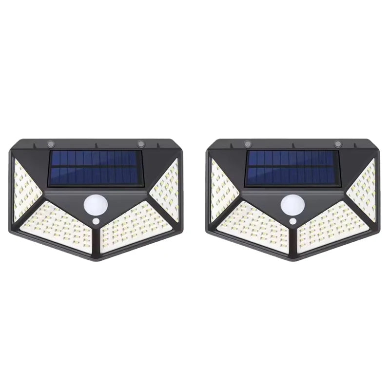 Solar Wall Street Light – 100LED PIR Motion Sensor Garden Decor
