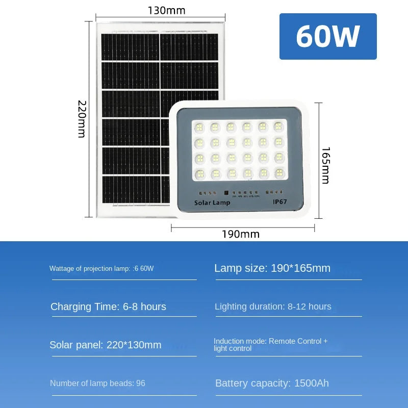 Solar Street Garden Light – High Power 4-in-1 Burst Flash LED