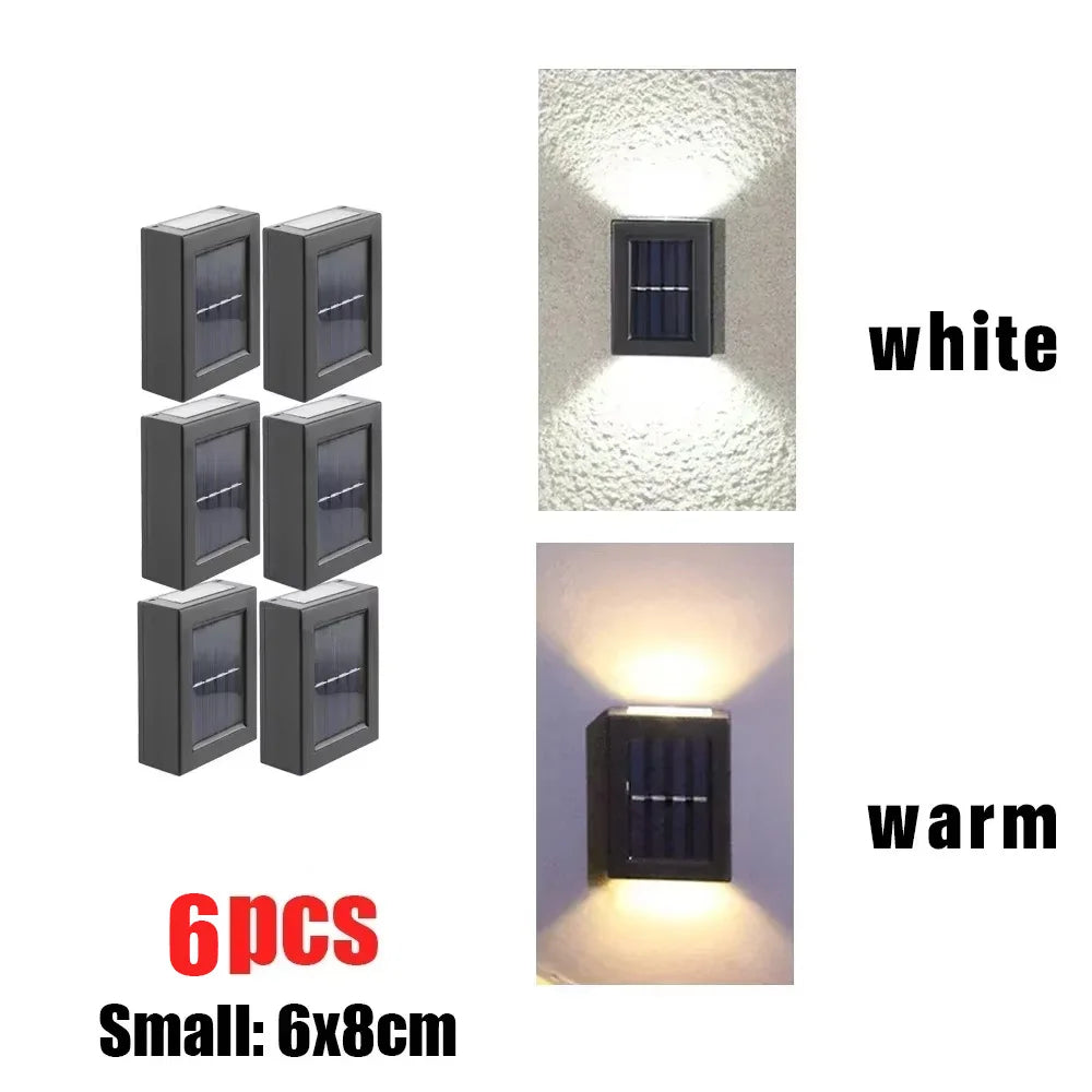 Solar Wall Washer Light 1-6PCS – Up Down Waterproof Garden Yard