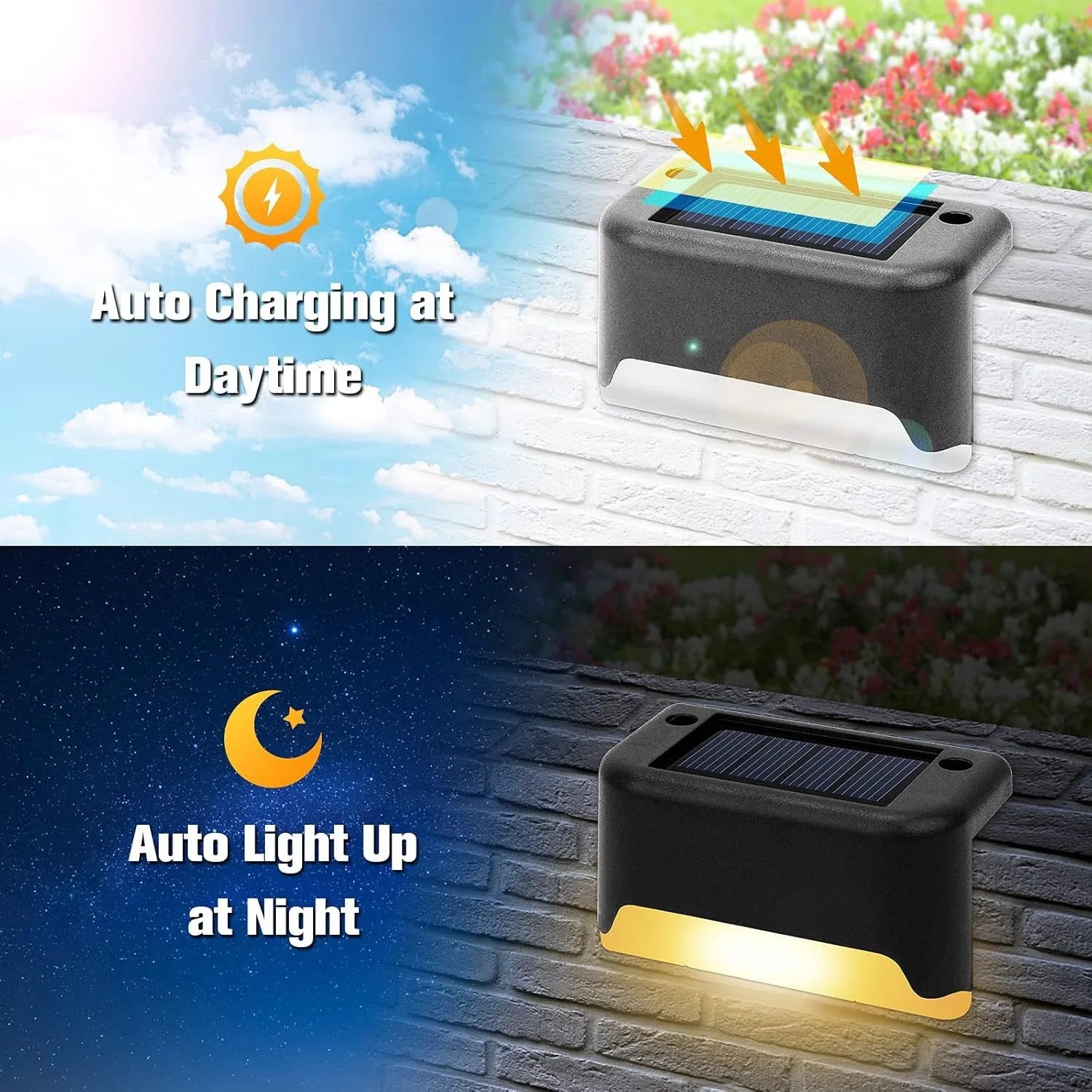 Solar Step Light 4-32 Pack – LED Warm White IP65 Waterproof Path