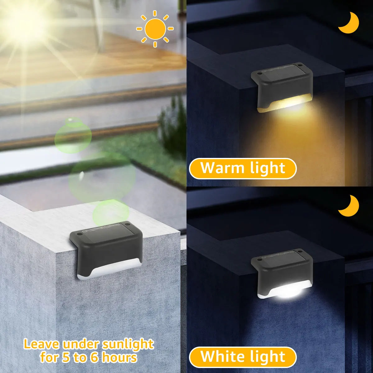 Solar Deck Stair Light 4-16PCS – LED Waterproof