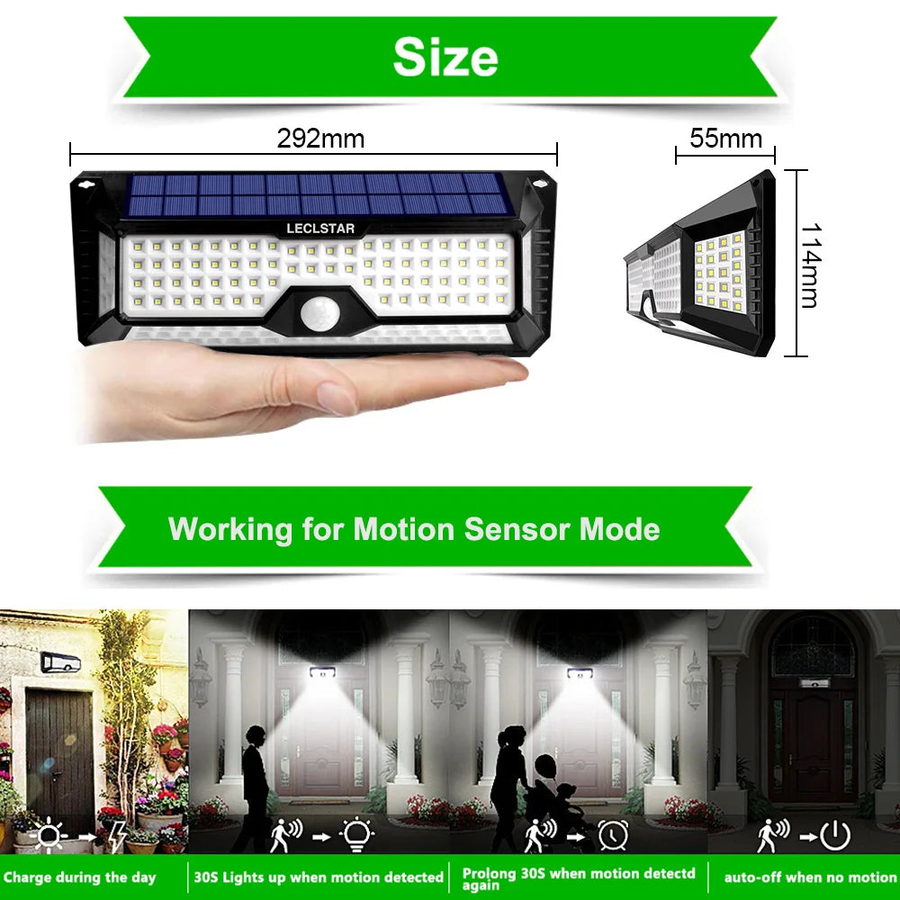 Solar Security Light – 268LED 4 Wide Angle