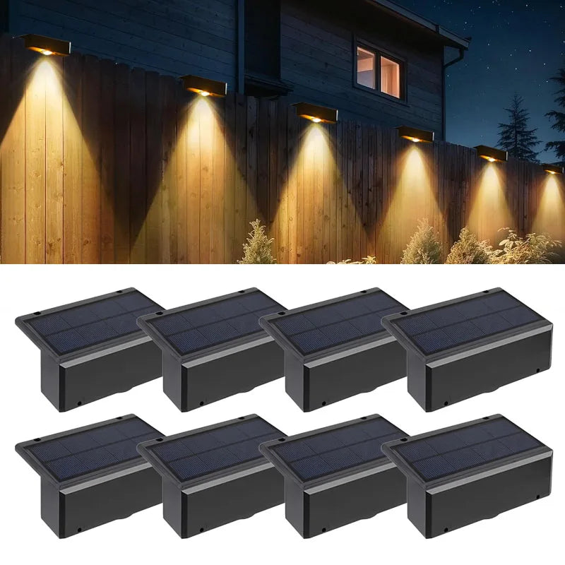 Solar Wall Fence Light – LED IP65 Waterproof Wireless Garden