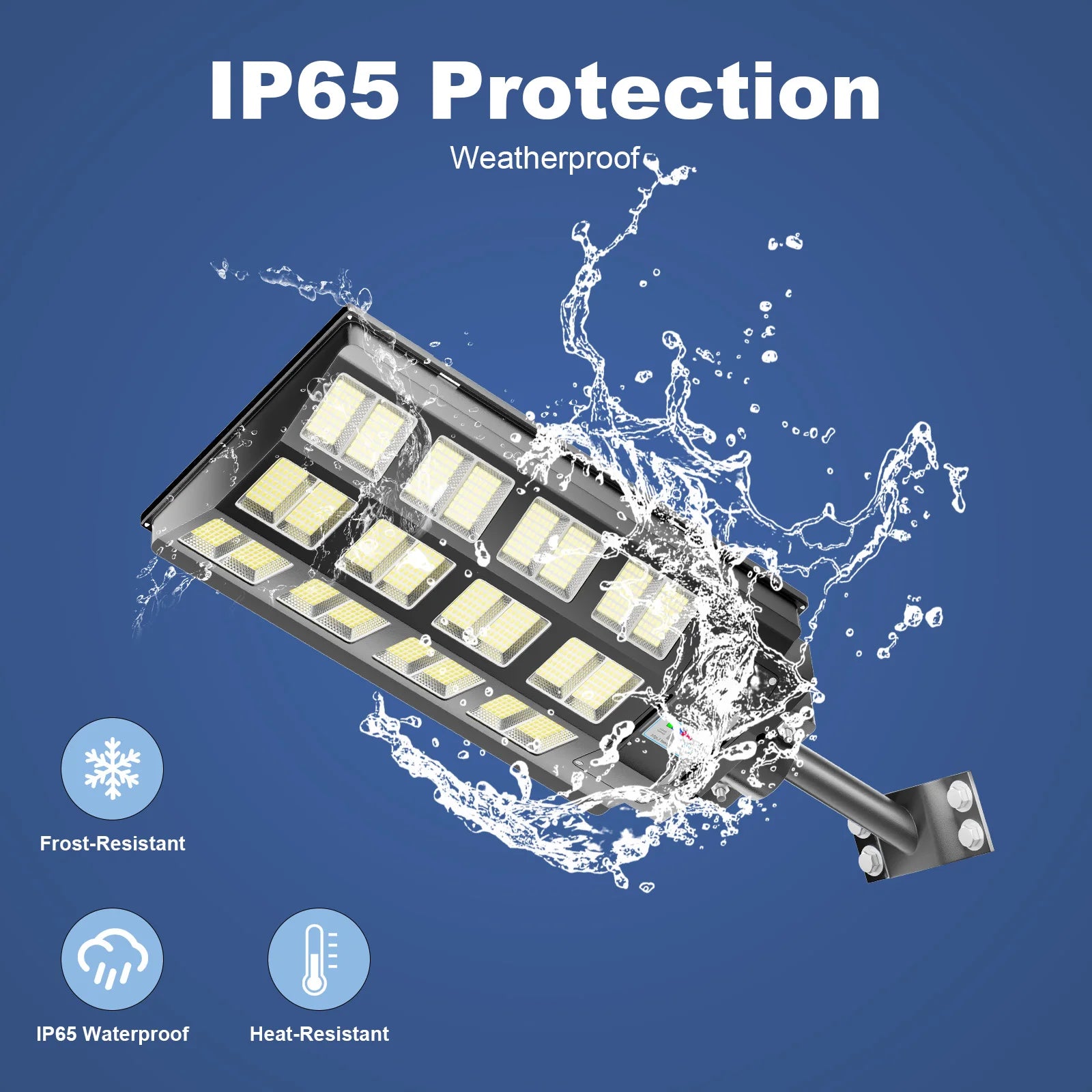 Solar Street Light 6500K – IP65 Dusk to Dawn LED Road