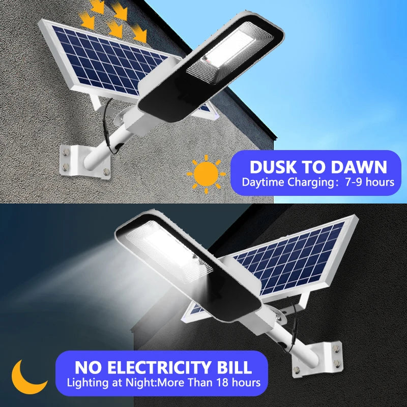 Solar Street Light 200W – 6000mAh Waterproof Dusk to Dawn