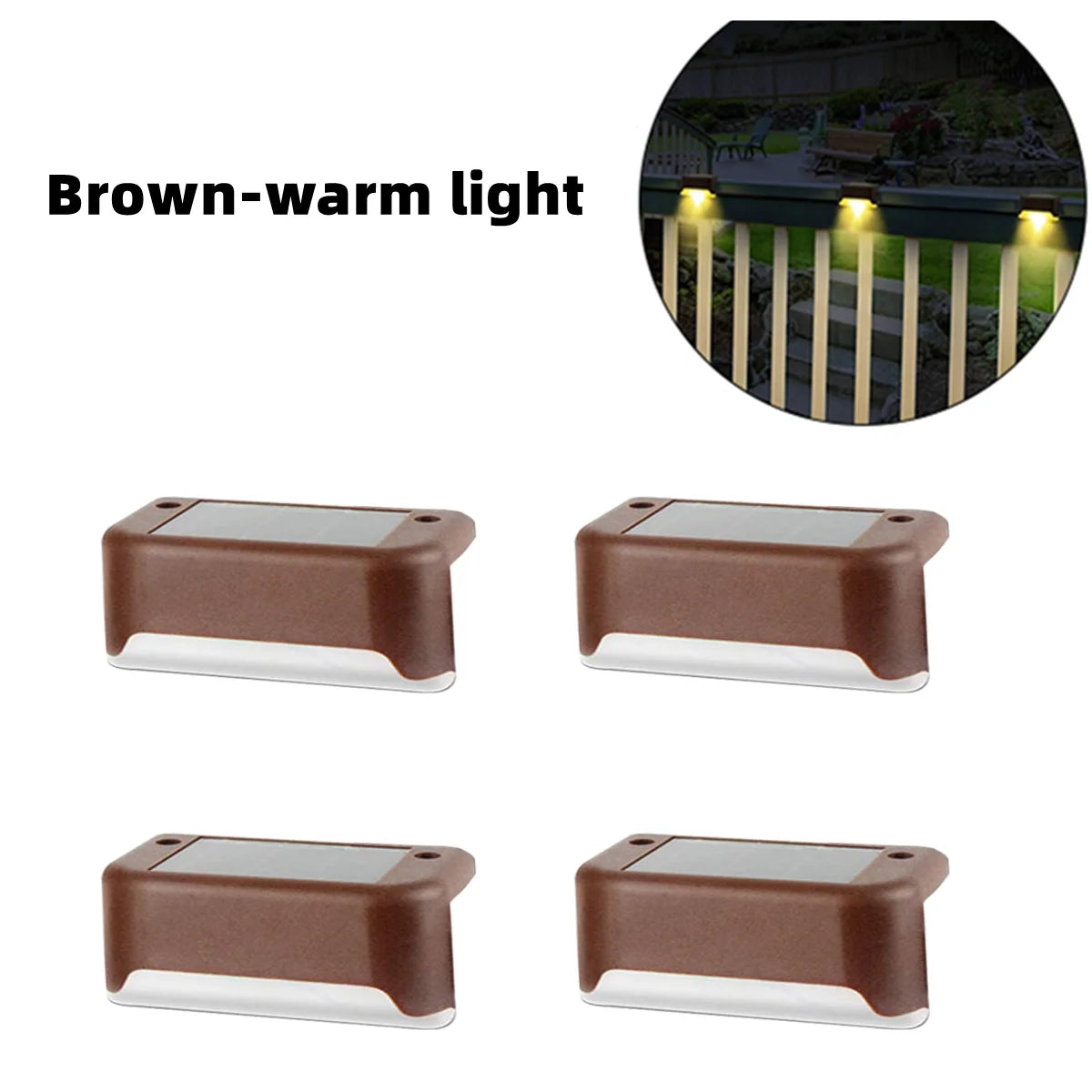 Solar Deck Stair Light 4-16PCS – LED Waterproof