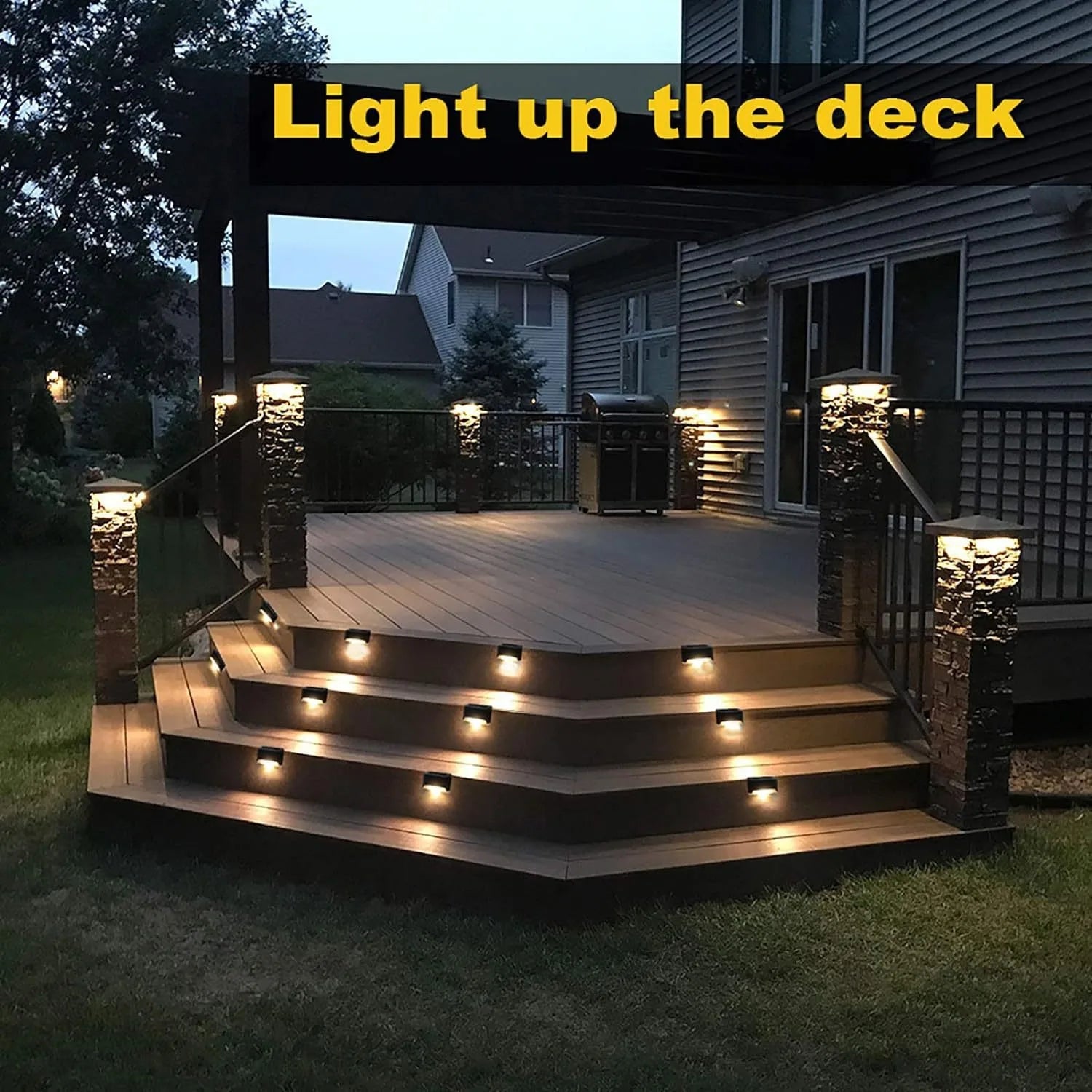Solar Step Light 4-32 Pack – LED Warm White IP65 Waterproof Path