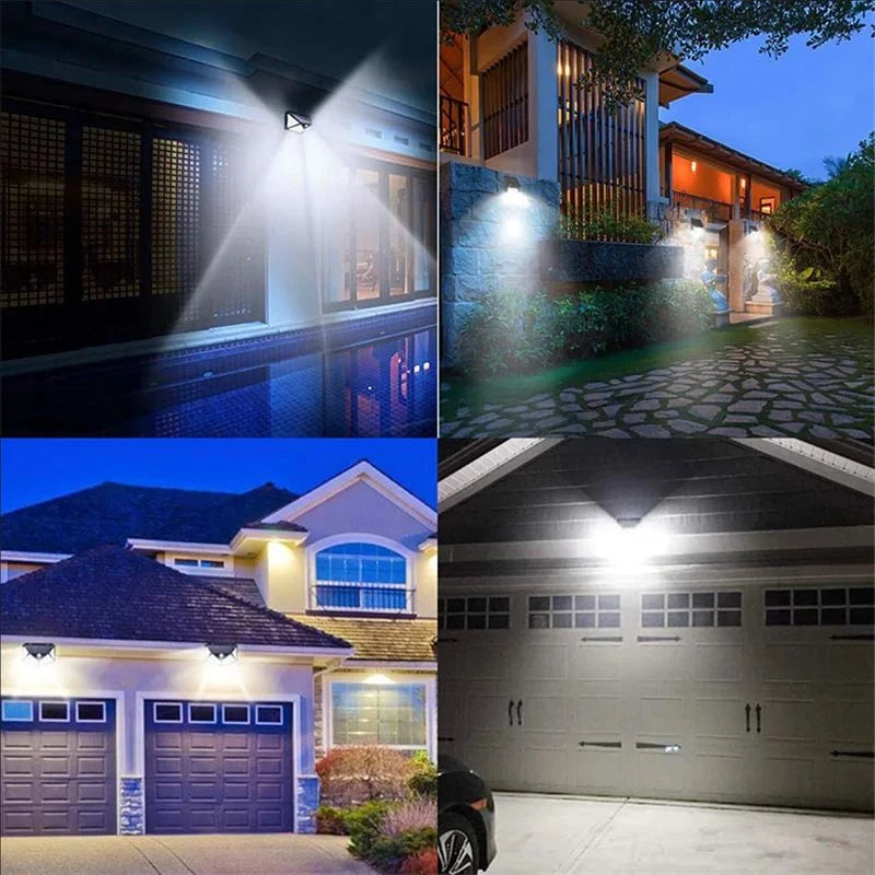Solar Wall Street Light – 100LED PIR Motion Sensor Garden Decor