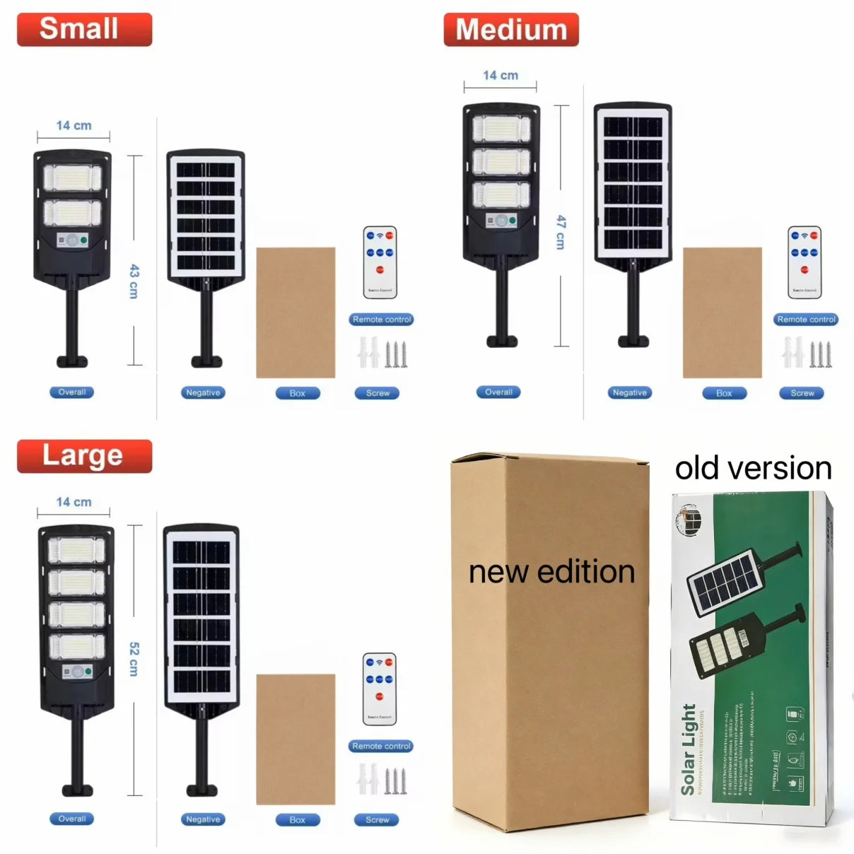Solar Street Light 2000-4000W – Motion Sensor Remote Waterproof