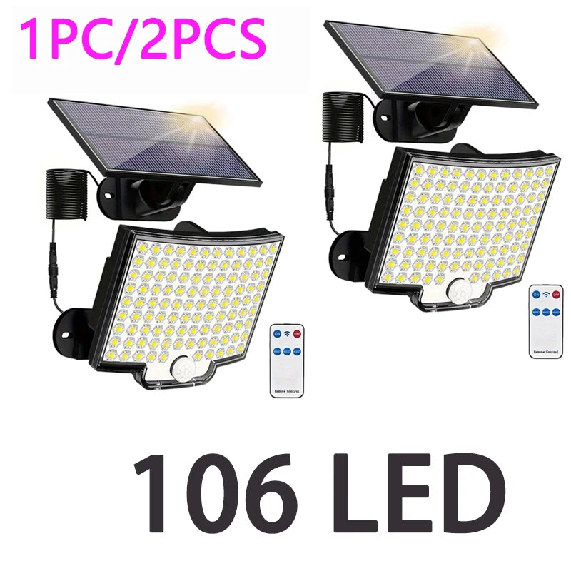 Solar Flood Wall Light – 106LED Motion Sensor